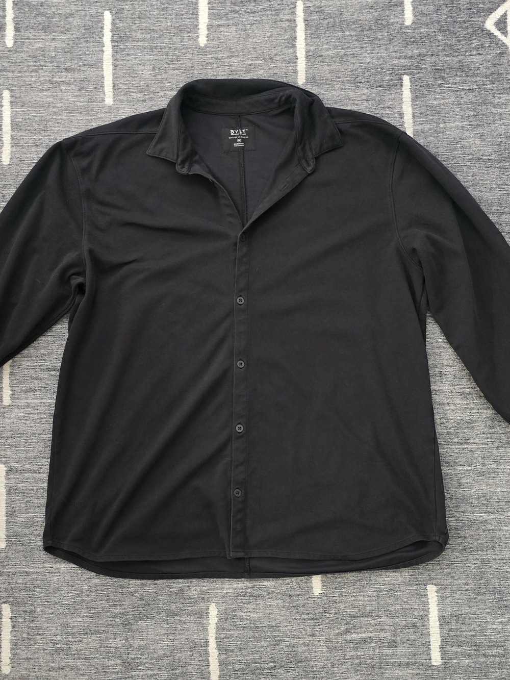 BYLT Black Men's Button-Up Shirt
